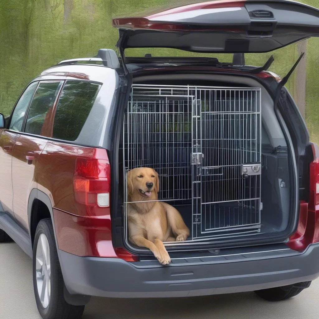 Dog Travel Cage Installation